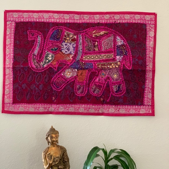 Embroidered Bohemian Style Wall Hanging - Picture 6 of 8